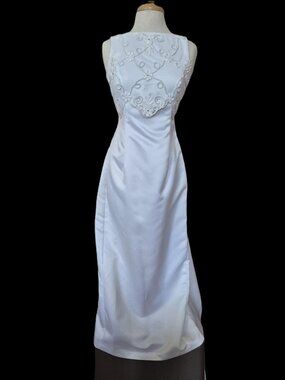 Jessica McClintock Wedding Dress Timeless Column Silhouette Low Back Size 6